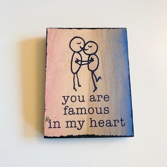 EWBA Other - Silkscreened andhand painted Little Wood Plaque - Ready to hang